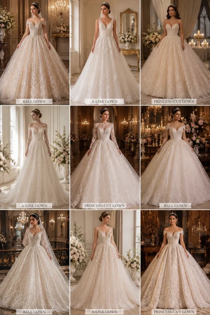 How to Choose a Bridal Dress for Evening Weddings gowns