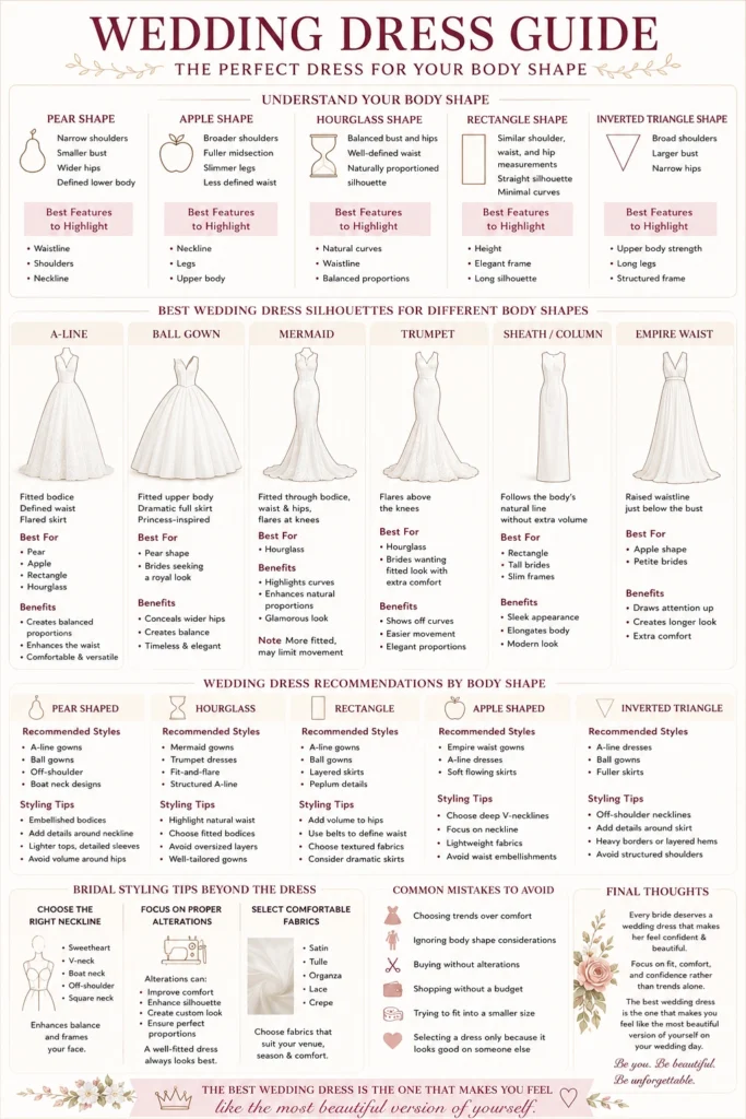 Wedding Dresses for Different Body Shapes: A Complete Guide for Every Bride wedding dress body shape guide