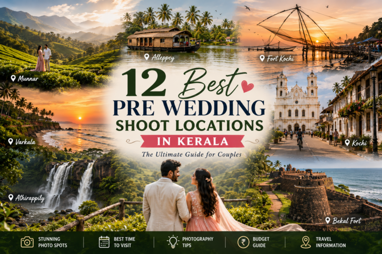 Best Pre-Wedding Shoot Locations in Kerala: 12 Beautiful Places for Stunning Couple Photos (2026 Guide)
