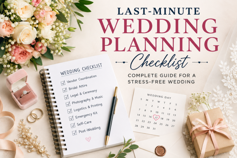 Last-Minute Wedding Planning Checklist: Everything You Need Before Your Big Day