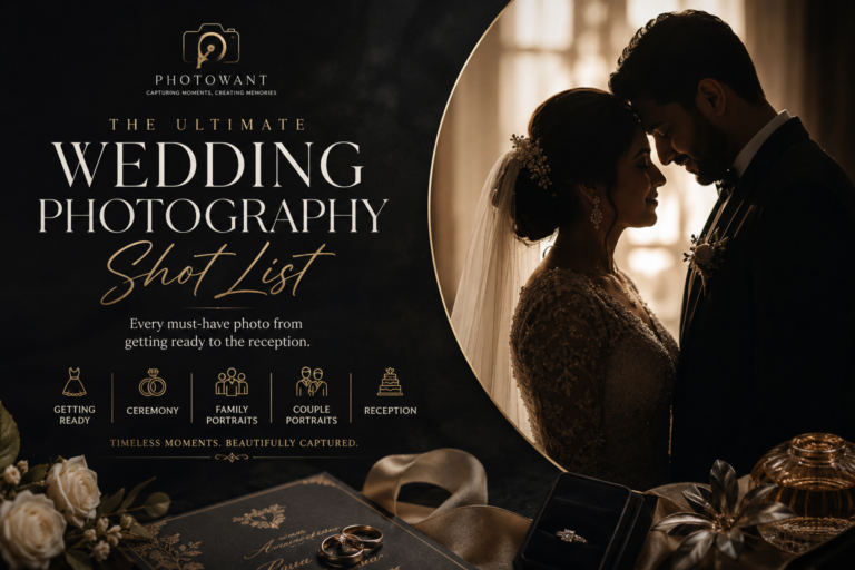 The Ultimate Wedding Photography Shot List: Every Must-Have Photo from Getting Ready to Reception